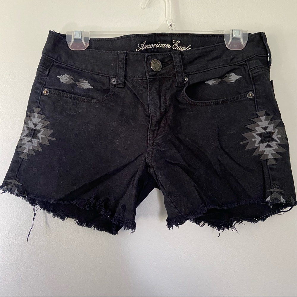 American Eagle Outfitters Black Denim Shorts